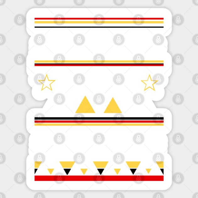 Cozy Aztec Christmas Pattern Sticker by faiiryliite